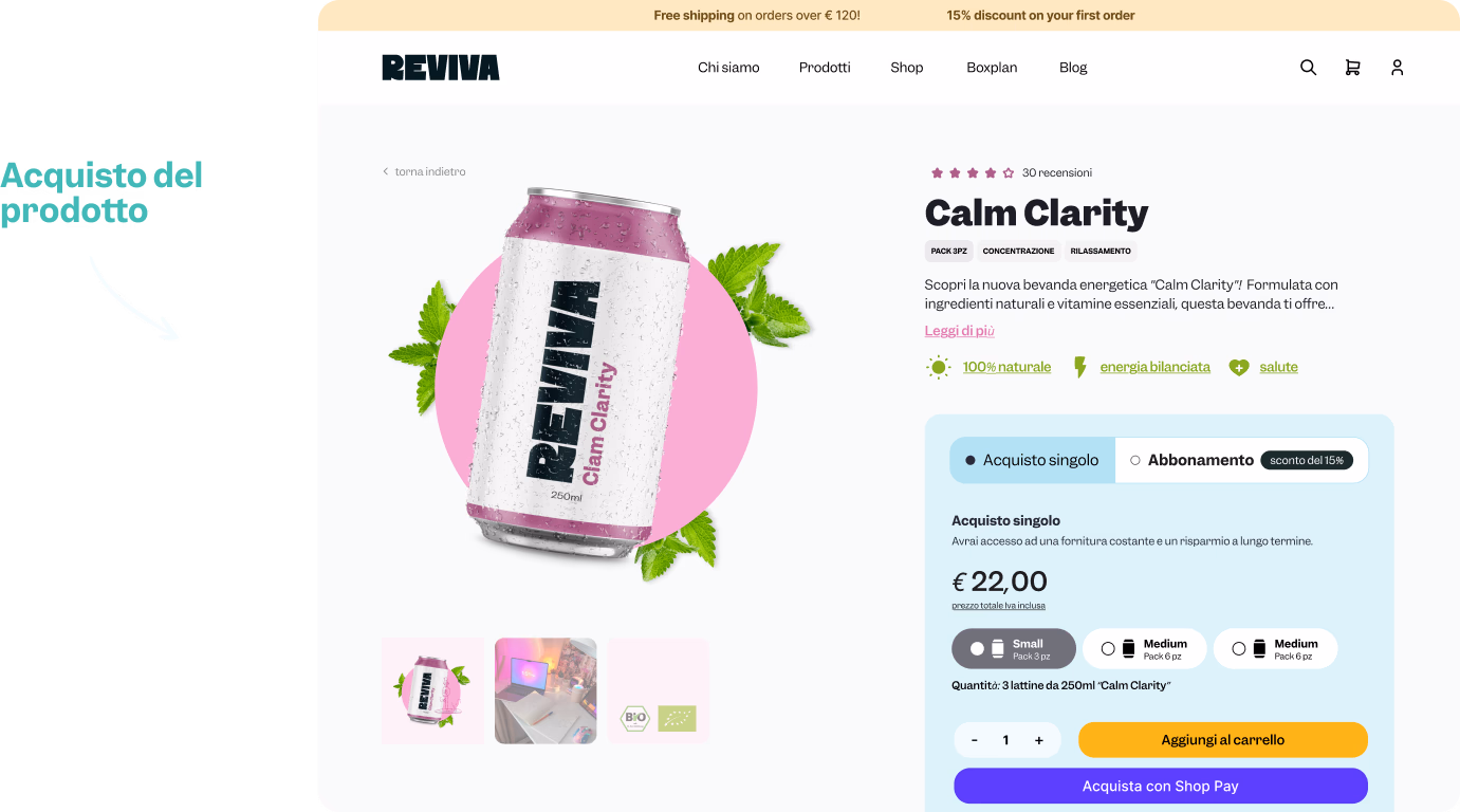 Acquisto prodotto del progetto REVIVA Acquisto prodotto del progetto REVIVA