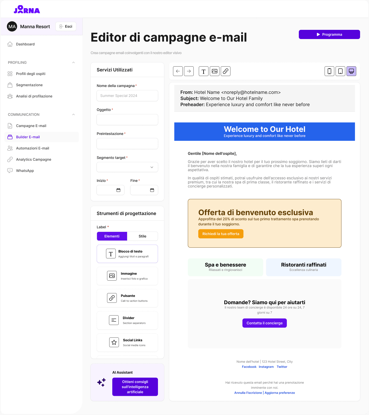 Joorna - Builder e-mail Joorna - Builder e-mail