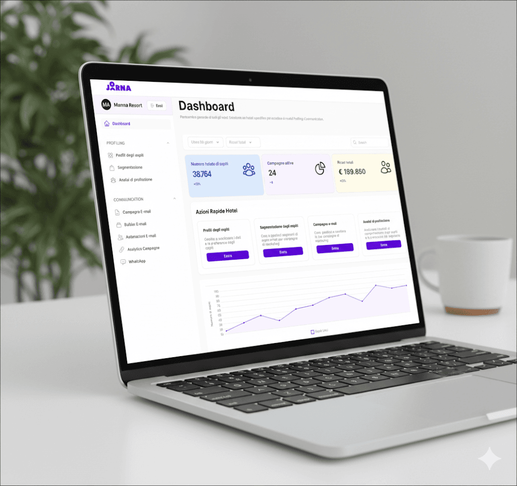 Joorna - Mockup Dashboard su laptop Joorna - Mockup Dashboard su laptop