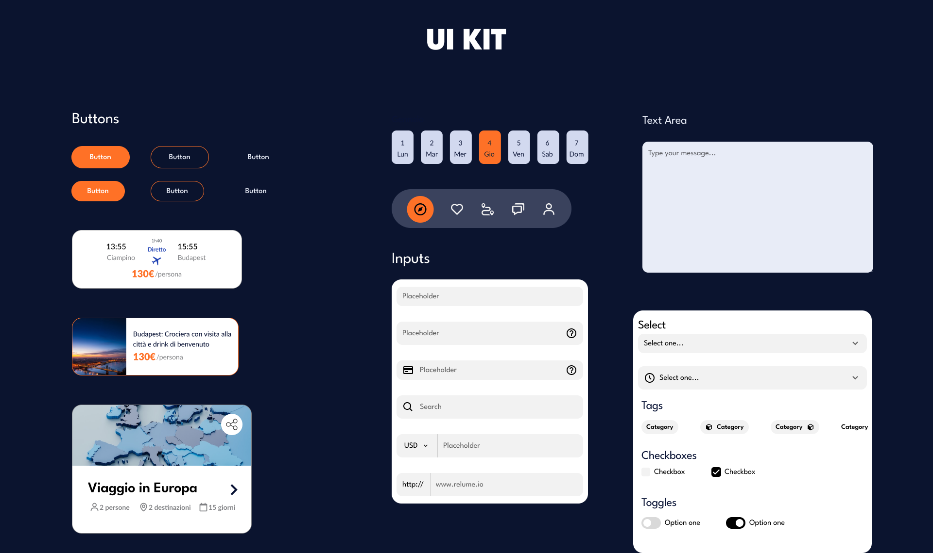 Panoramica del progetto Travel App